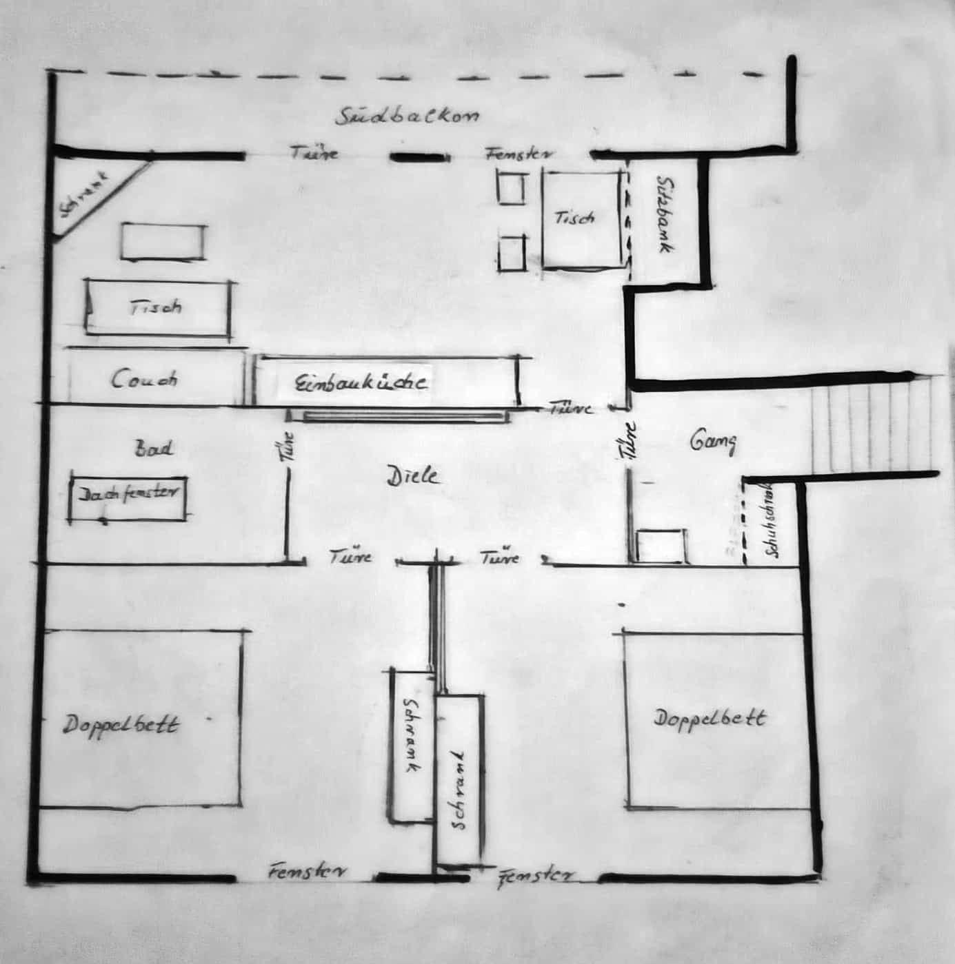 Grundriss Ferienwohnung Karwendel